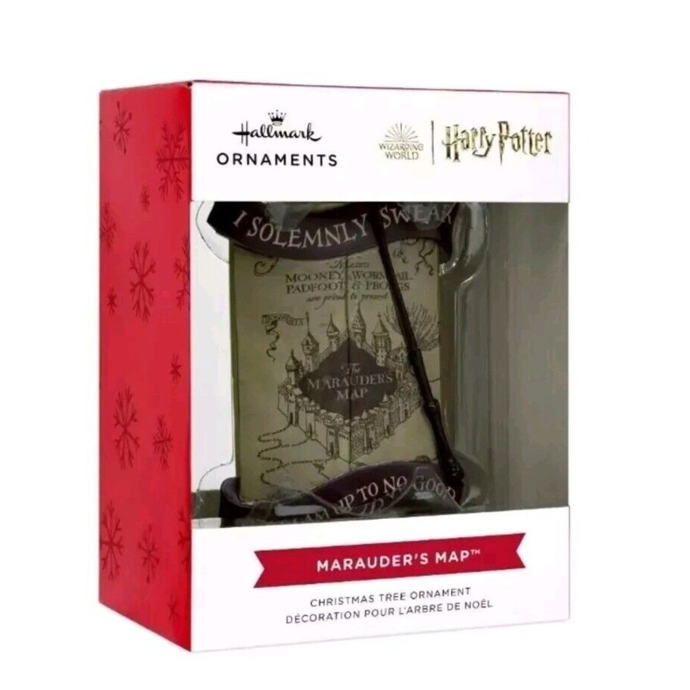 Hallmark Harry Potter Marauder's Map Holiday Christmas Ornament Redbox New